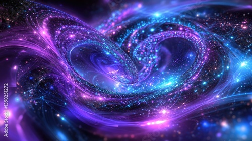 Abstract digital illustration depicting a glowing