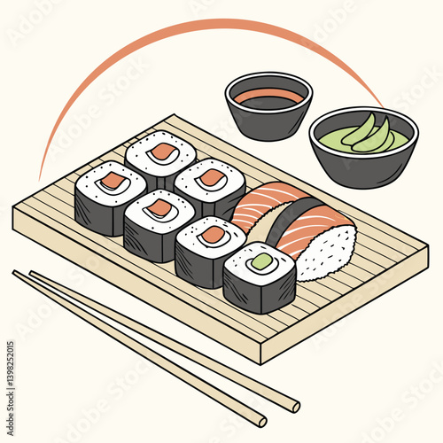 set of sushi
