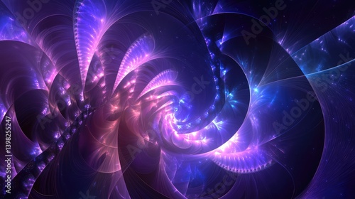 Abstract digital illustration depicting a glowing