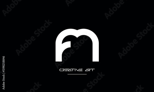 MF, FM, M, F abstract letters logo monogram