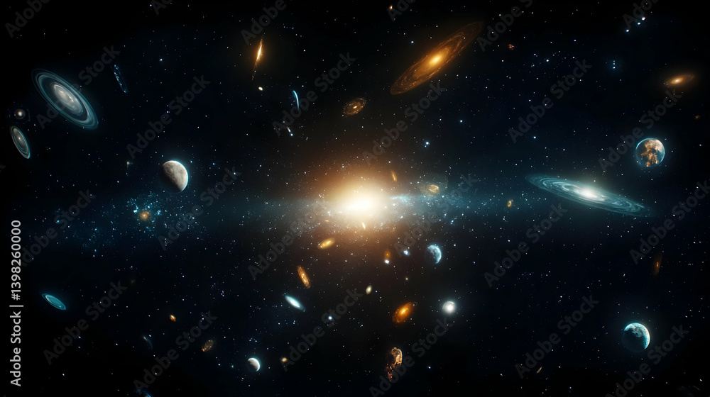 Obraz premium Vast Collection Of Galaxies And Stars In Outer Space