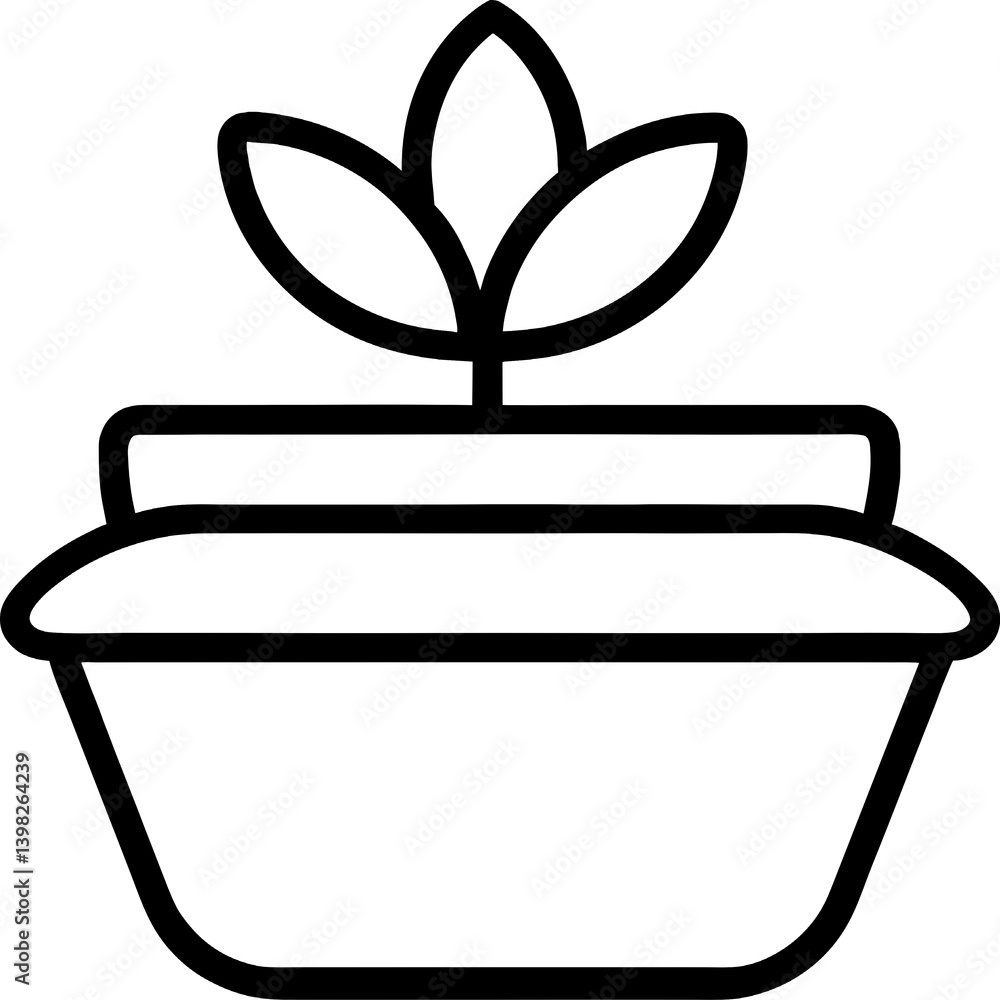 Plant in pot icon isolated on white background. Vector illustration. Plant in pot icon isolated on white background. Vector illustration.