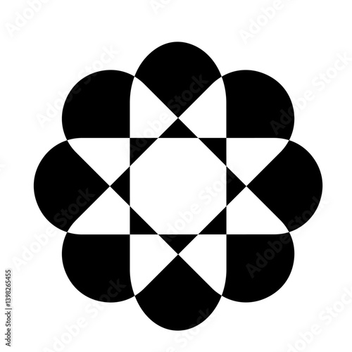 A black corporate identity vector icon, symbol or logo