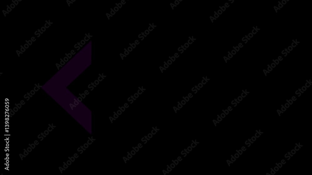 Left-directional arrow loop animation. Arrow moving right Swipe right for the animation. on black background. 4k video Left-directional arrow loop animation. Arrow moving right Swipe right for the animation. on black background. 4k video