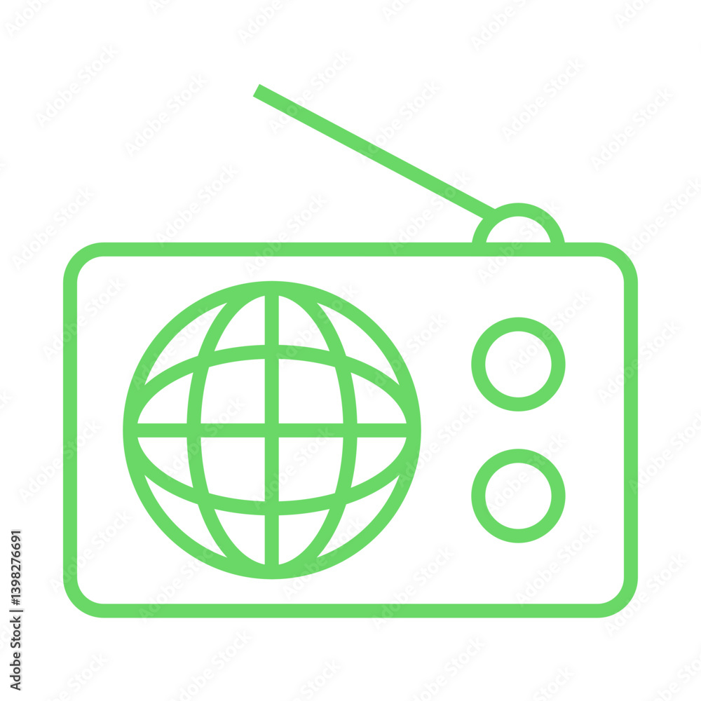 Satellite Radio Icon Design