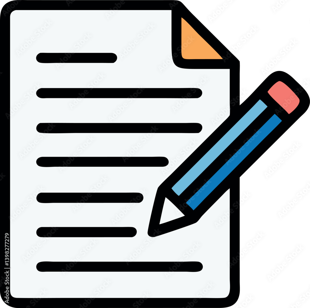 Document with pencil Symbolizing