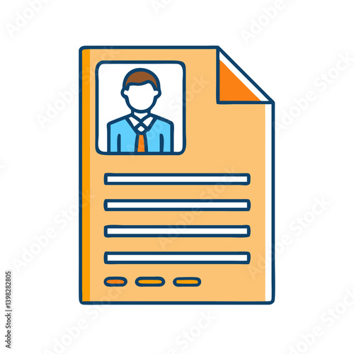 curriculum vitae icon, curriculum vitae vector illustration-simple illustration of curriculum vitae, perfect for curriculum vitae logos and icons