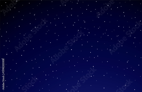 Stars in the night sky. Vector drawing