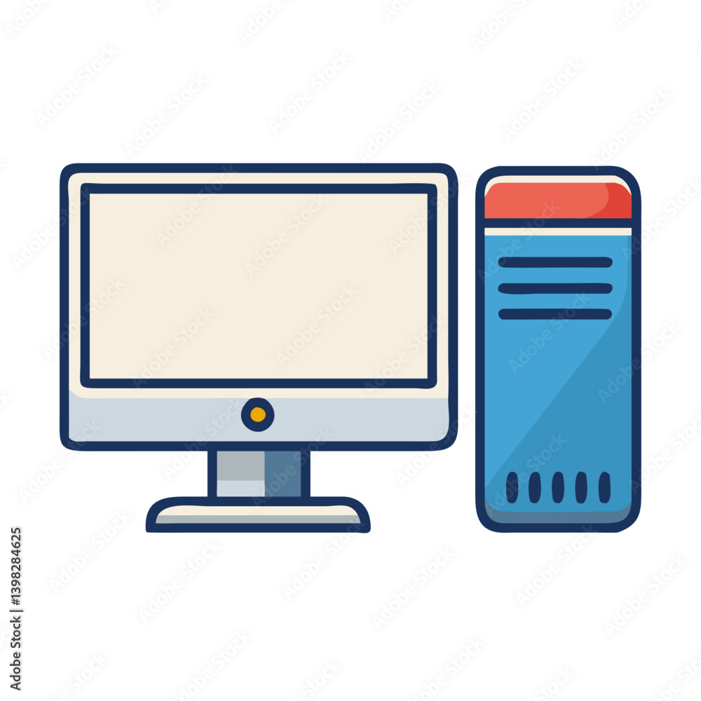 desktop pc icon, desktop pc vector illustration-simple illustration of desktop pc, perfect for desktop pc logos and icons desktop pc icon, desktop pc vector illustration-simple illustration of desktop pc, perfect for desktop pc logos and icons