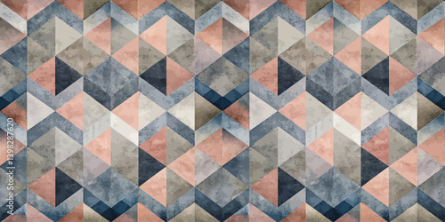 Geometric abstract pattern in muted colors, perfect for stylish backgrounds.