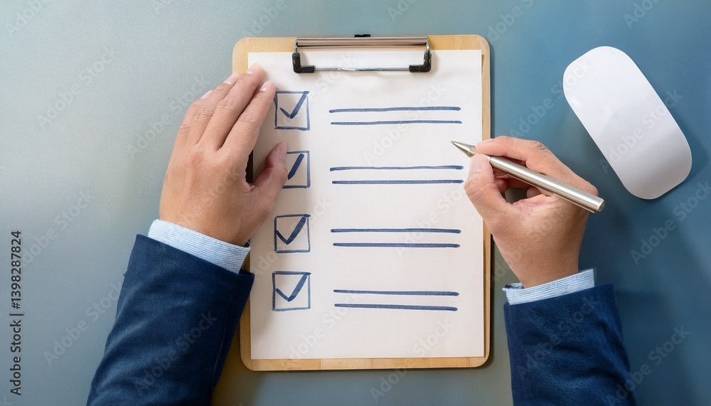 Handwritten checklist Handwritten checklist