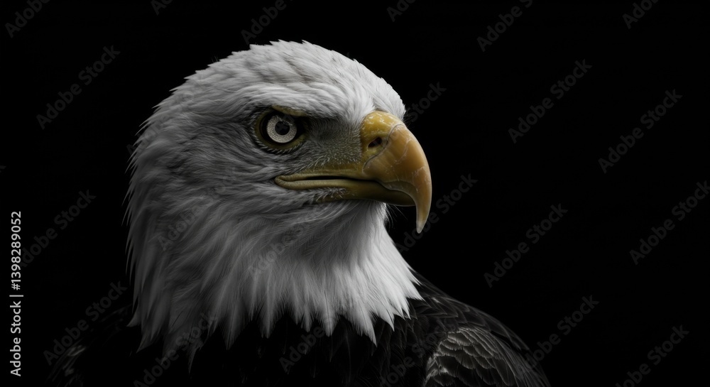 Obraz premium Intense Gaze of a Bald Eagle