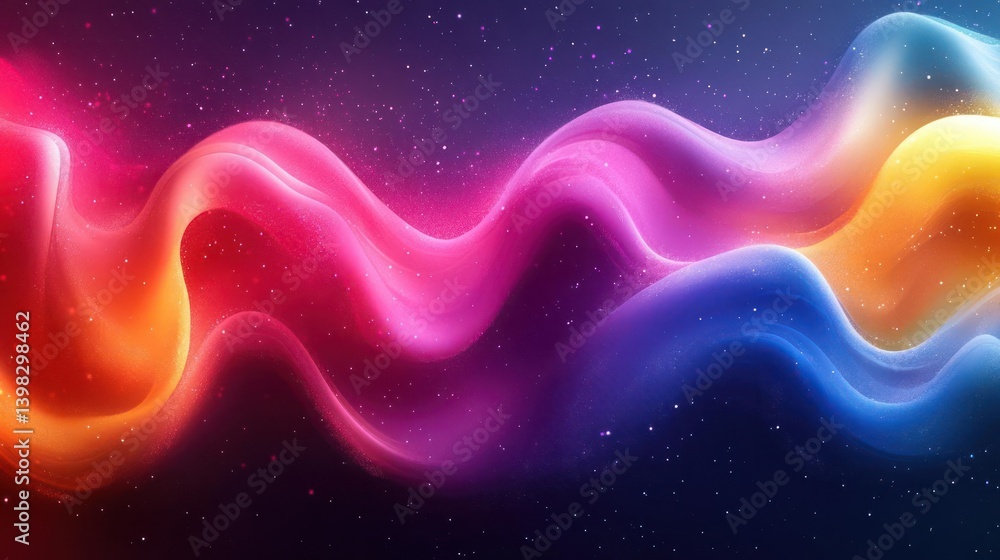 Fototapeta premium Abstract vibrant wavy colorful background