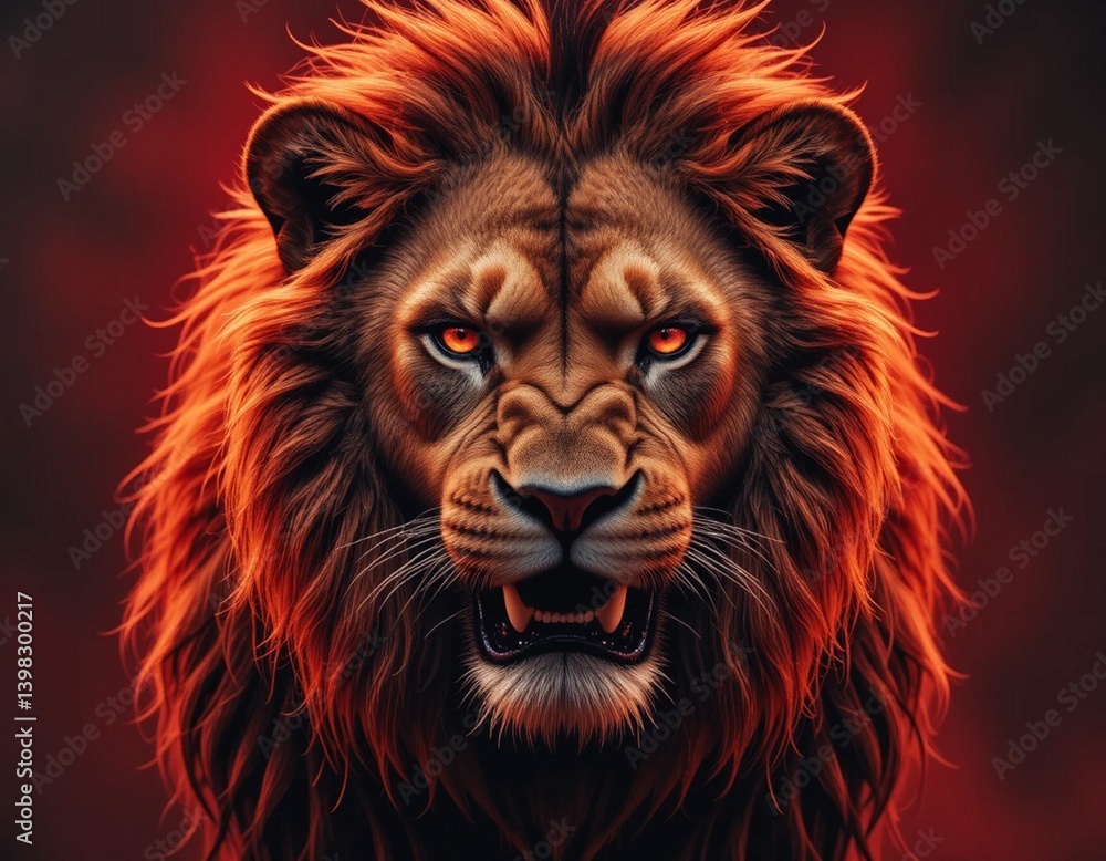 portrait of a lion portrait of a lion