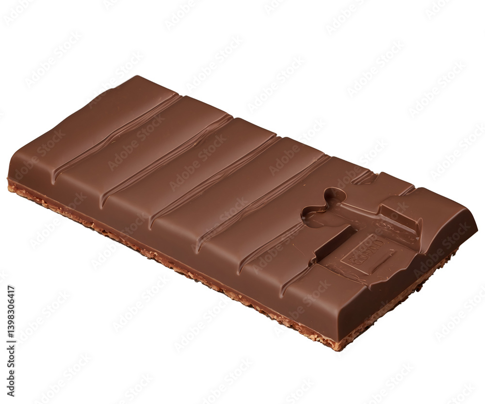 Delightfully Tempting, An Artistic Illustration of a Delectable Chocolate Bar with a Bite Taken Out, Evoking Joy and the Irresistible Pleasure of Sweet Treats