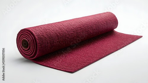 A red textured yoga mat with a durable gripping surface