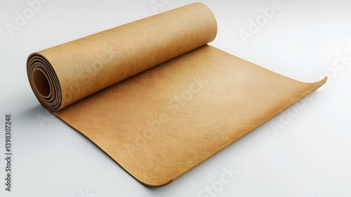 A durable and grippy yoga mat on a clean white surface