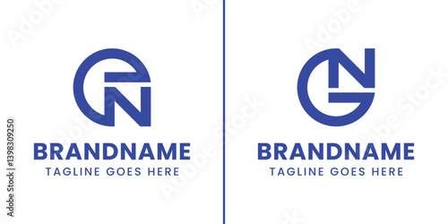 Letters EN and GN Monogram Logo, for any business with NE EN NG GN initials