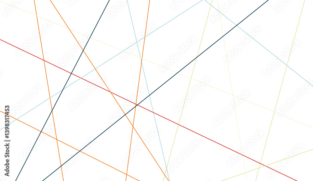 Obraz premium Abstract banner with an asymmetric texture. Colorful chaotic lines of modern design. vector illustration.