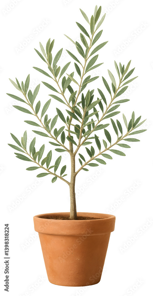 Fototapeta premium Olive Tree in Terracotta Pot