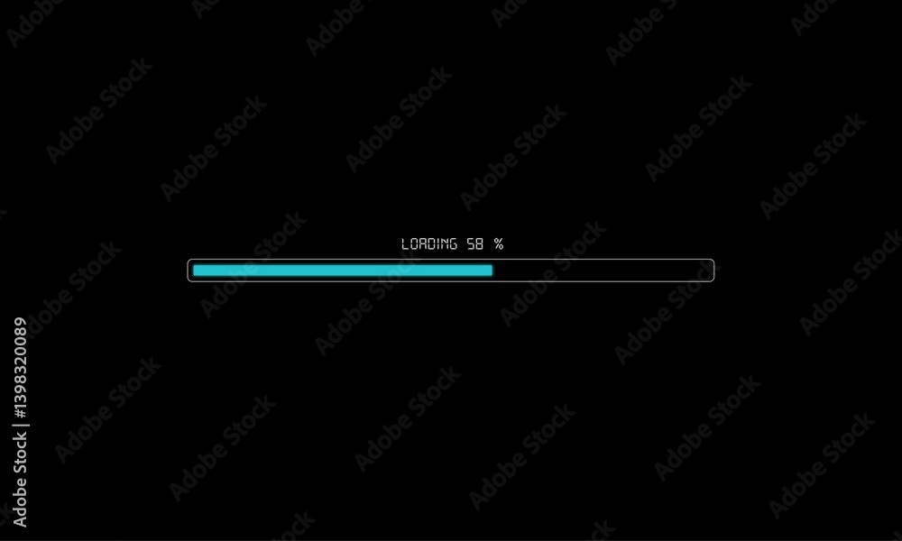 Beautiful Circle progress loading bar animation 0-100 percent on black background Beautiful Circle progress loading bar animation 0-100 percent on black background