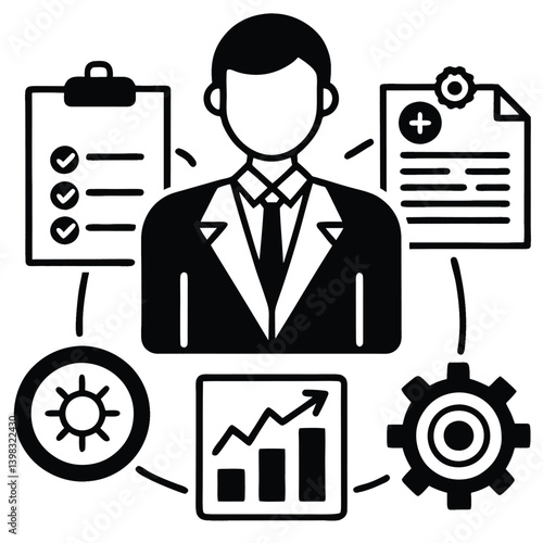 set of business icons, business icons set , vector 