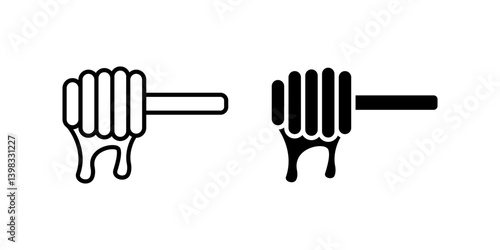 Honey icon set. for mobile concept and web design on white background