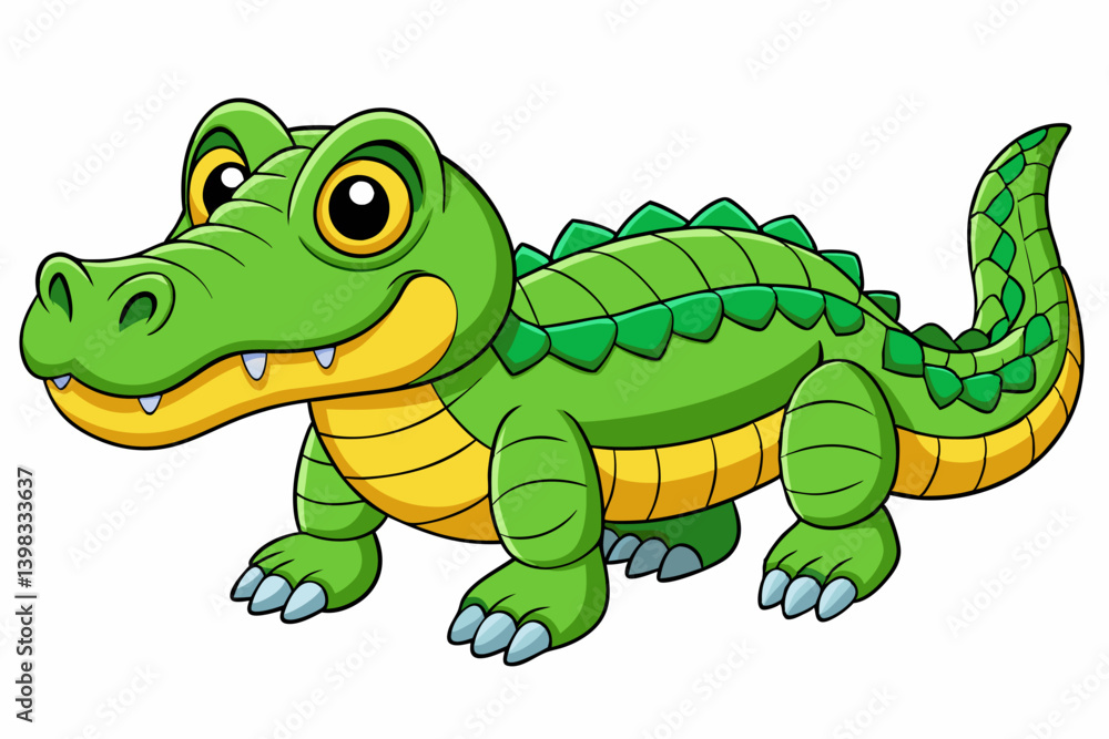 A cute Crocodile vector art in illustration on a white Background
A cute Crocodile vector art in illustration on a white Background