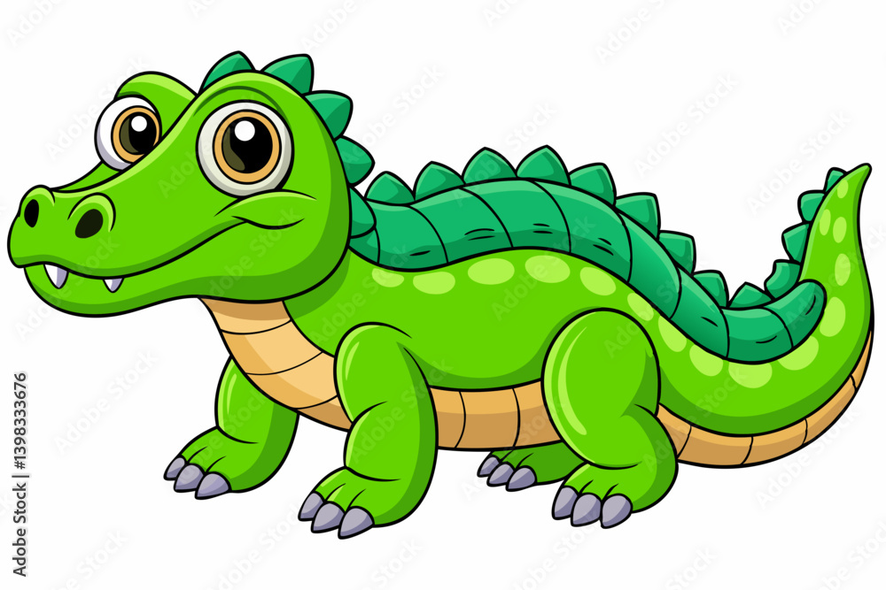 Obraz premium A cute Crocodile vector art in illustration on a white Background