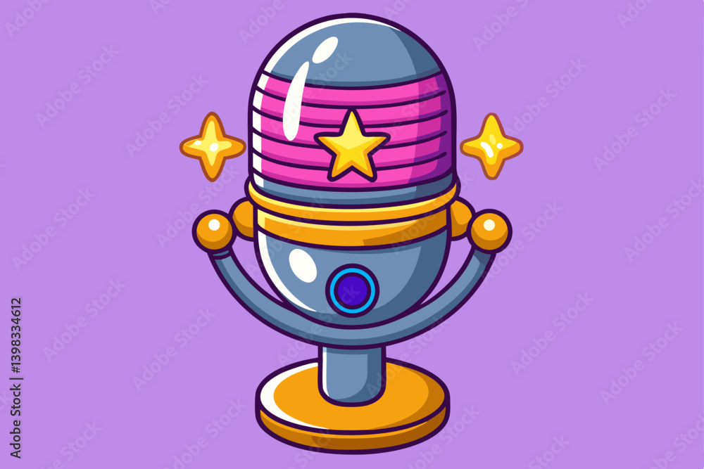 Fototapeta premium vector illustration of a microphone