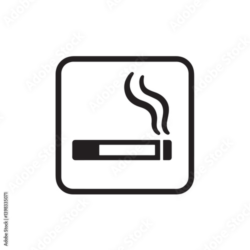  smoking area sign icon vector illustration