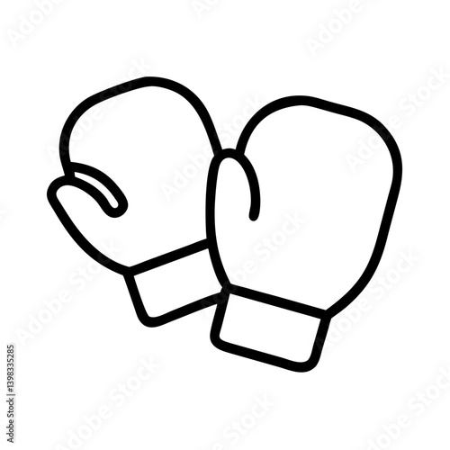 Boxing gloves vector icon illustration for sports equipment and martial arts training design