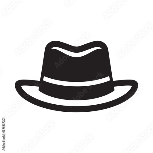 cowboy hat silhouette. Vector illustration on white background.