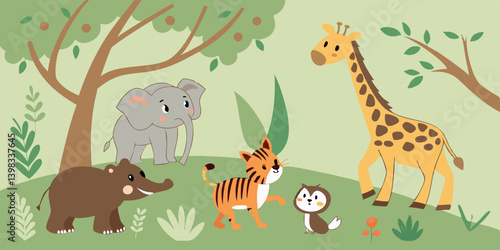 Photography animals in the forest