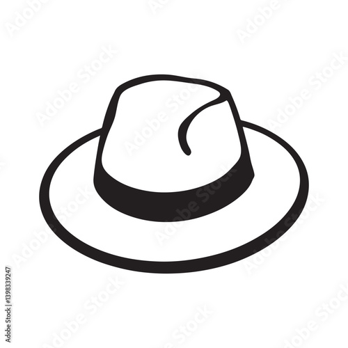 Hat icon vector, Happy Fathers Day symbol. hat line icon.