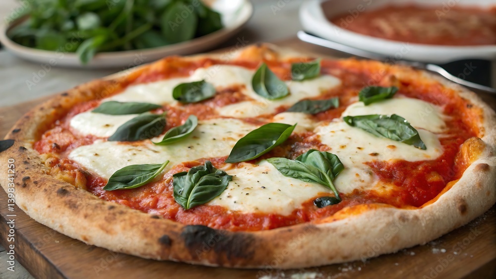 Pizza with tomatoes and mozzarella Pizza with tomatoes and mozzarella