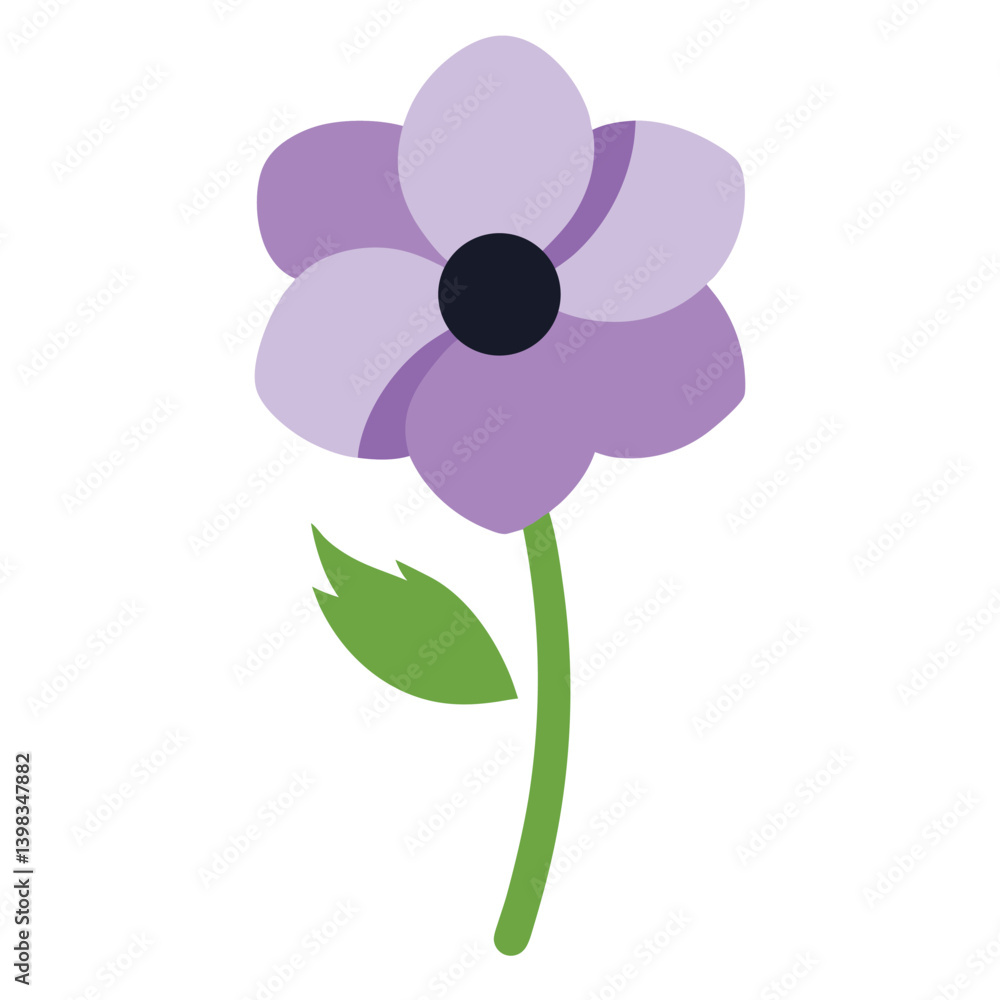 Anemone flower vector isolated on white background Anemone flower vector isolated on white background