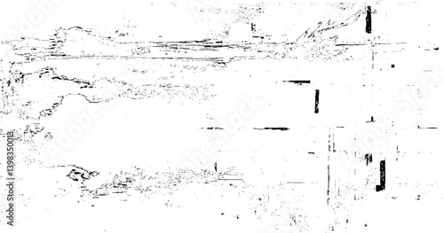 Distressed grunge wall texture. Distress overlay texture. Grunge background. Abstract mild textured effect. Black isolated on white. Vector illustration.