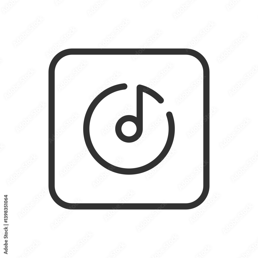 Music Audio Icon – Sound Wave, Playlist & Media Symbol
