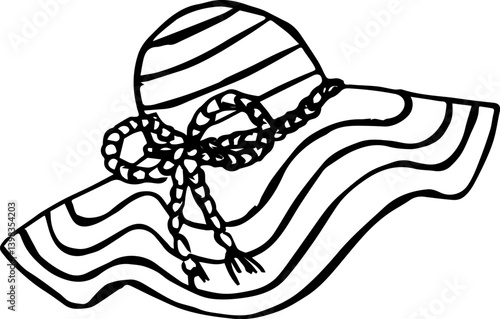 hand draw of  vintage hat