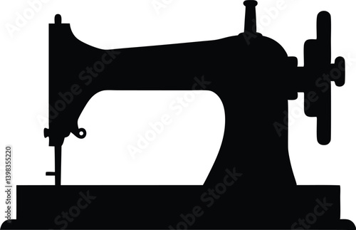sewing machine silhouette,old sewing Machine icon clipart
