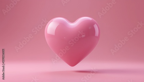 Heart Shape on Pink Background for Valentines or Anniversary