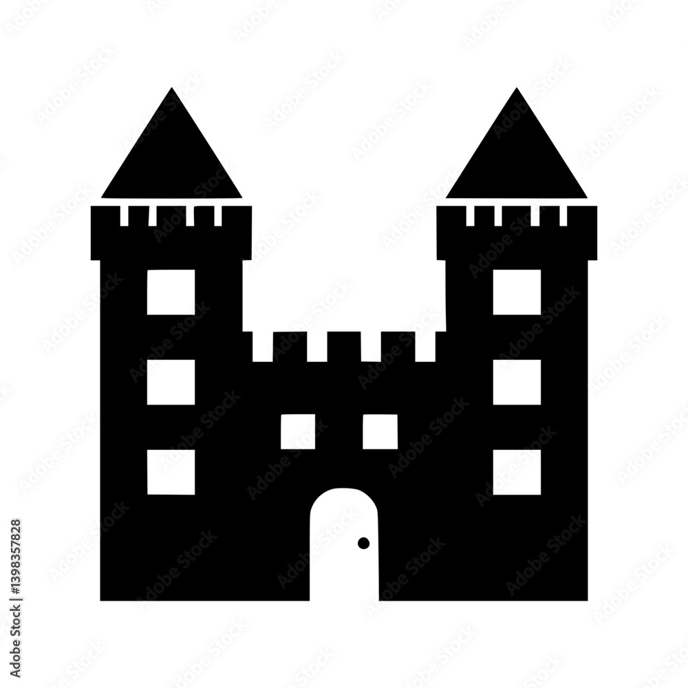 custom made wallpaper toronto digitalCastle Icon - Black Silhouette