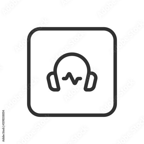 Headphone Icon – Audio Gear, Music Headset, Sound Device, Earphones