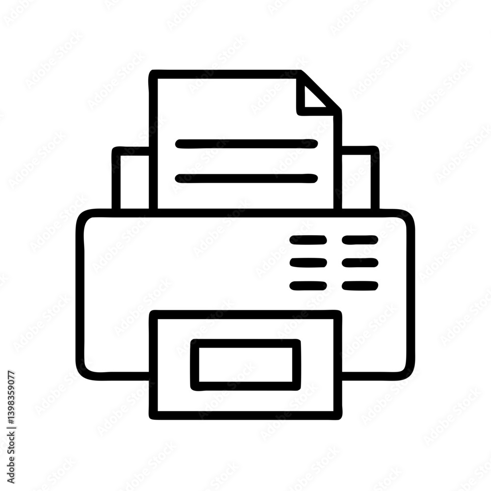 Printer icon vector illustration for printing documents and office equipment needs in business use Printer icon vector illustration for printing documents and office equipment needs in business use