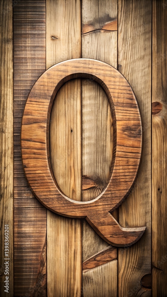 Wooden letter О on wooden background Wooden letter О on wooden background