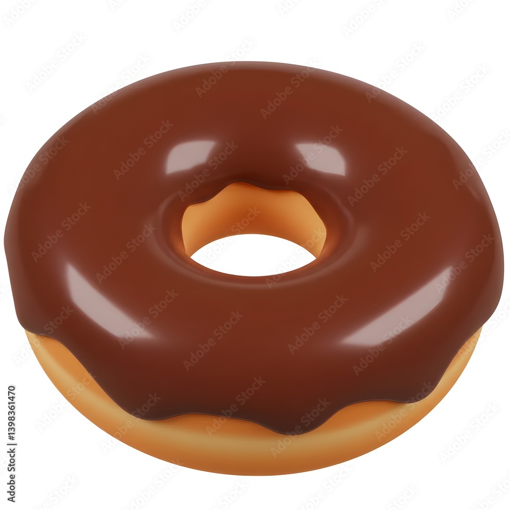 Cute chocolate donut cartoon with smooth 3D textures and vibrant sprinkles—ideal for food games, animated content, or playful dessert themes Cute chocolate donut cartoon with smooth 3D textures and vibrant sprinkles—ideal for food games, animated content, or playful dessert themes