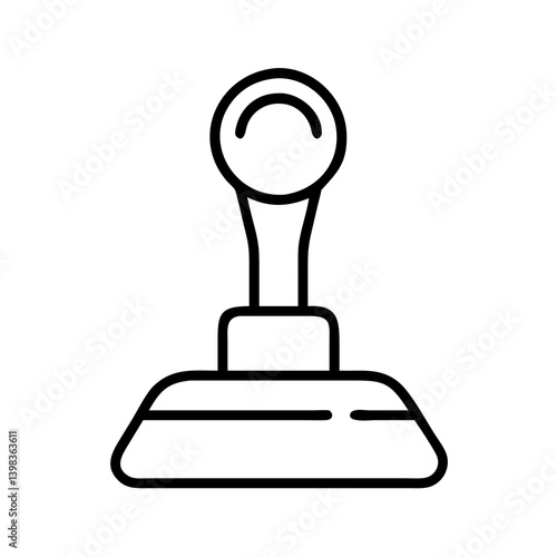 Stock vector graphic of a rubber stamp tool for office supply and document verification process