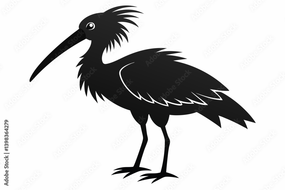 Fototapeta premium shoebill sihouette black vector