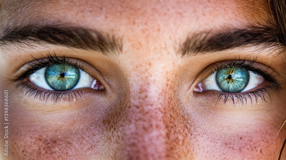 Obraz premium Close up photograph of two eyes looking directly at the viewer